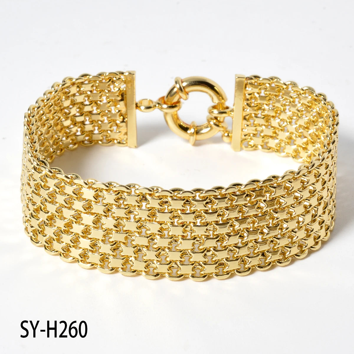 Unisex 18MM Gold Plated Miami Chain Bracelet Punk Hip Hop Wristband