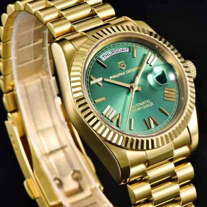 PAGANI DESIGN DD36 Gold Green V2 Men's Mechanical Watches Luxury Automatic Watch For Men 2024 New AR Sapphire glass Wrist watch