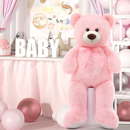 MorisMos Giant Teddy Bear Stuffed Animal 3ft-36 inch Big Pink Teddy Bear for Girlfriend Boyfriend Wife Mom Fiancée Valentine's