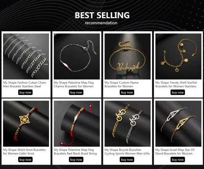 Custom Name Bracelets Hebrew Customized Personalized Name Stainless Steel Jewelry Box Chain Valentine's Day Gifts for Couple