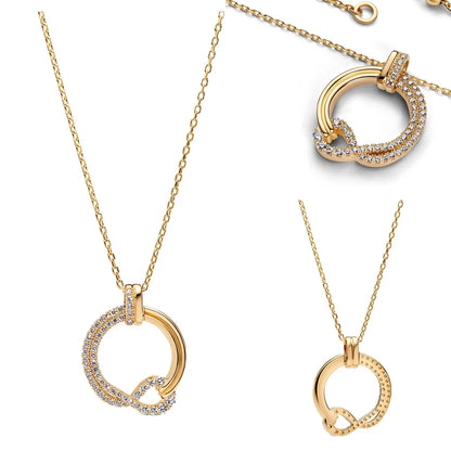 New Original 925 Sterling Silver Butterfly Necklace Star Moon Heart Key Lock Chain Link for Women Jewelry Valentine's Day Gift