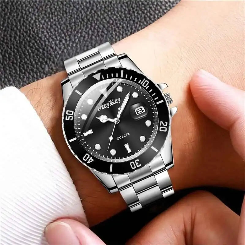 Fashion Calendar Men Quartz Watch Luxury Large Dial  Man Business Watches Reloj Hombre