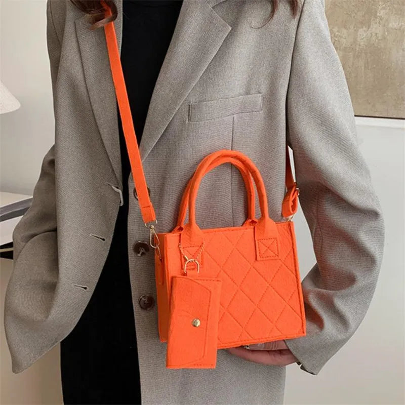 3pcs/set Embossed Women's Handbag Stylish Crossbody Bag, Clutch and Wallet, Solid Color Fabric Shoulder Bag for Women Daily Use