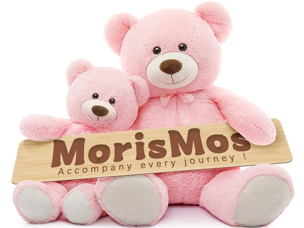 MorisMos Giant Teddy Bear Stuffed Animal 3ft-36 inch Big Pink Teddy Bear for Girlfriend Boyfriend Wife Mom Fiancée Valentine's