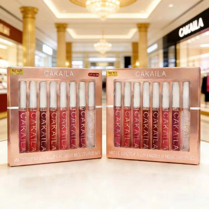 Matte Liquid Lipstick Lip Oil 10pc/set, Waterproof Velvet Lip Gloss Long Lasting Non-transfer Nude Red Pink Daily &Party Makeup