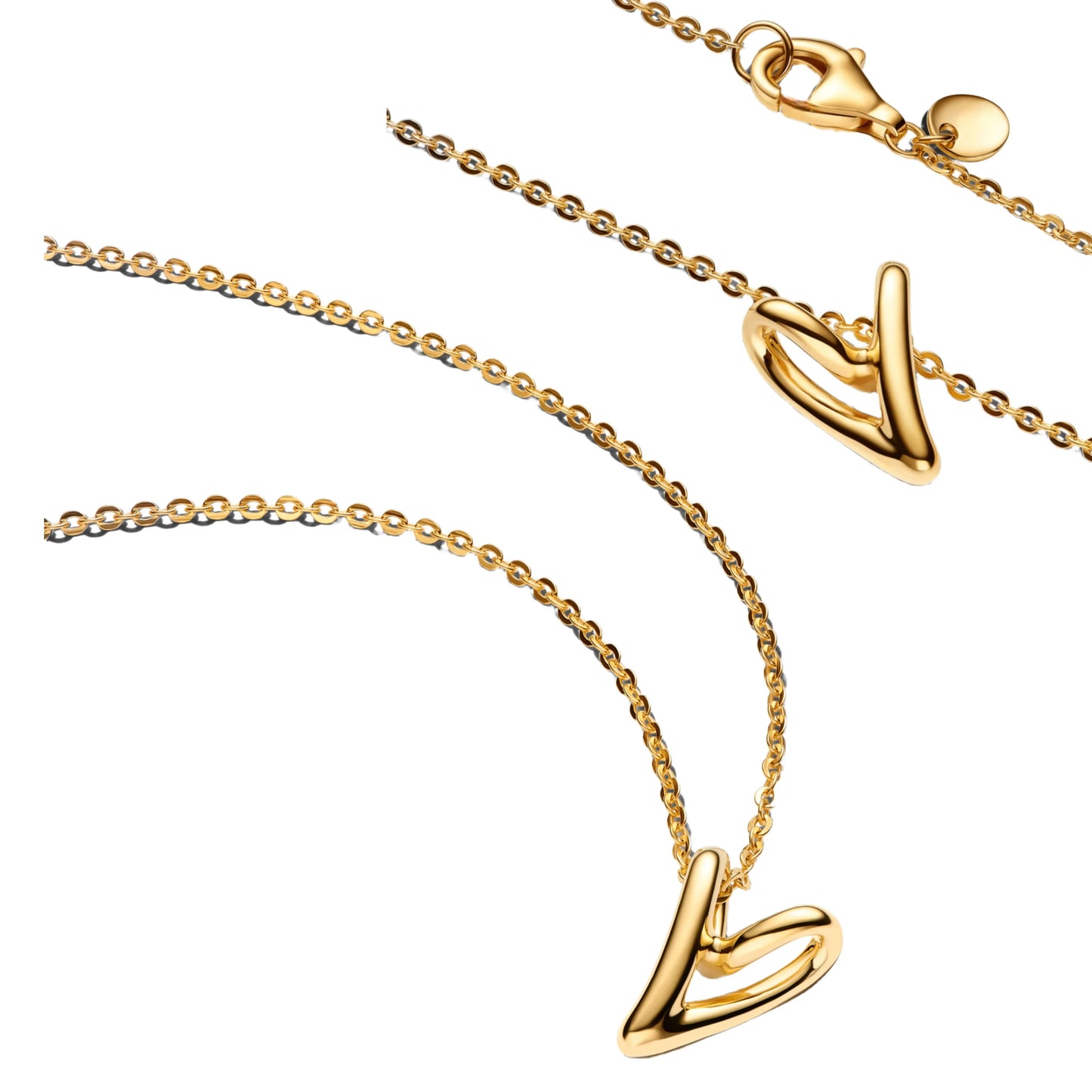 New Original 925 Sterling Silver Butterfly Necklace Star Moon Heart Key Lock Chain Link for Women Jewelry Valentine's Day Gift