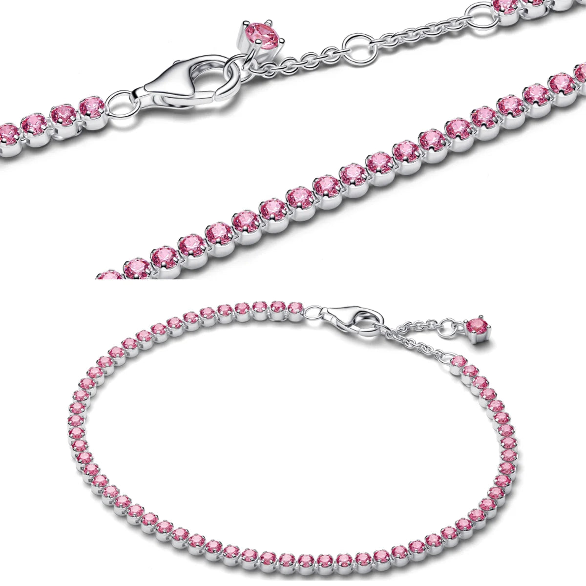 New Original 925 Sterling Silver Butterfly Necklace Star Moon Heart Key Lock Chain Link for Women Jewelry Valentine's Day Gift