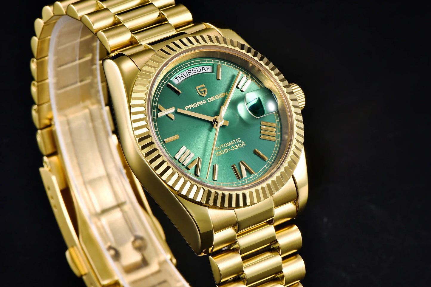 PAGANI DESIGN DD36 Gold Green V2 Men's Mechanical Watches Luxury Automatic Watch For Men 2024 New AR Sapphire glass Wrist watch