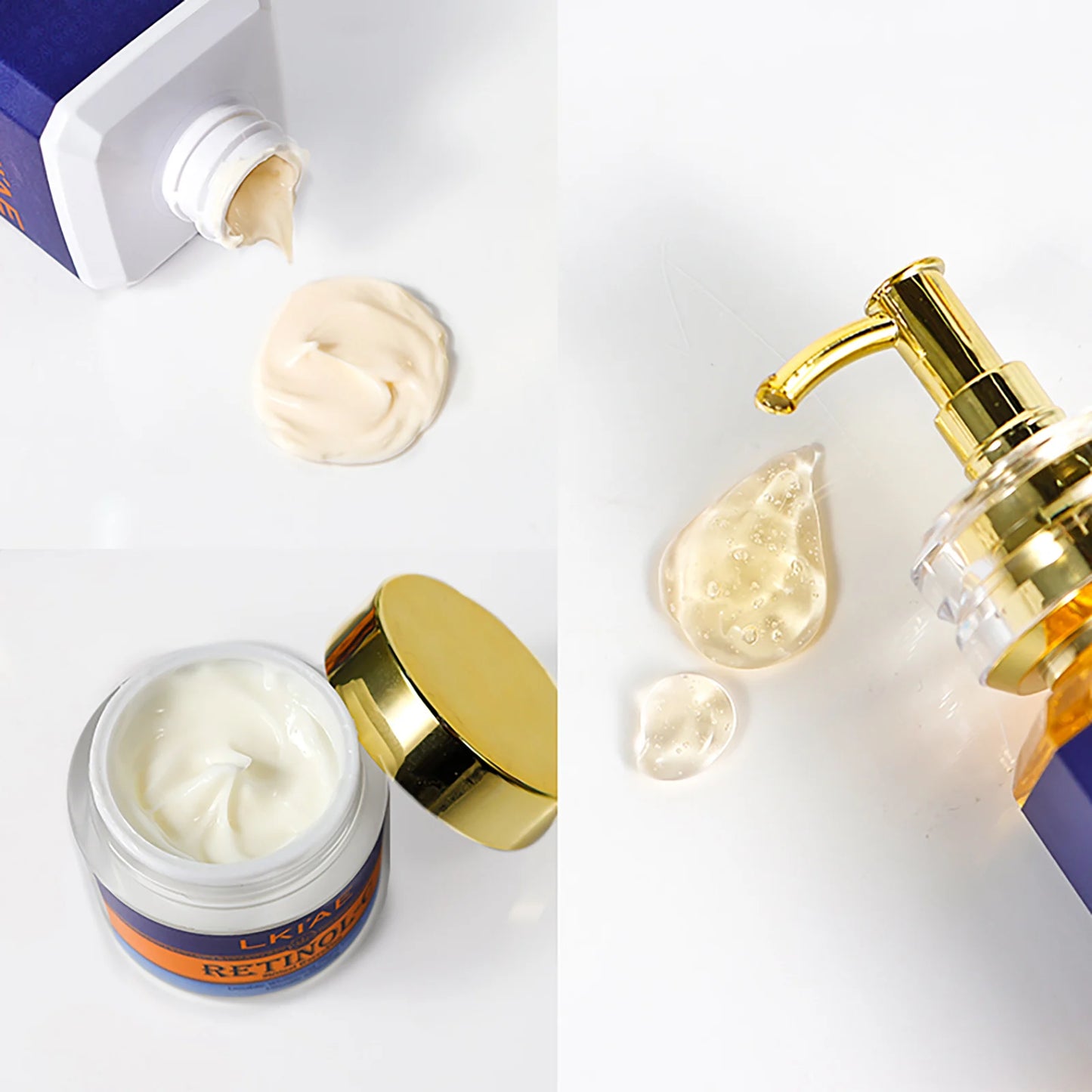 Hot Selling Brightening Lotion kit Women Organic 5Pcs Routine Skin Whitening And Skincare Set With Retinol