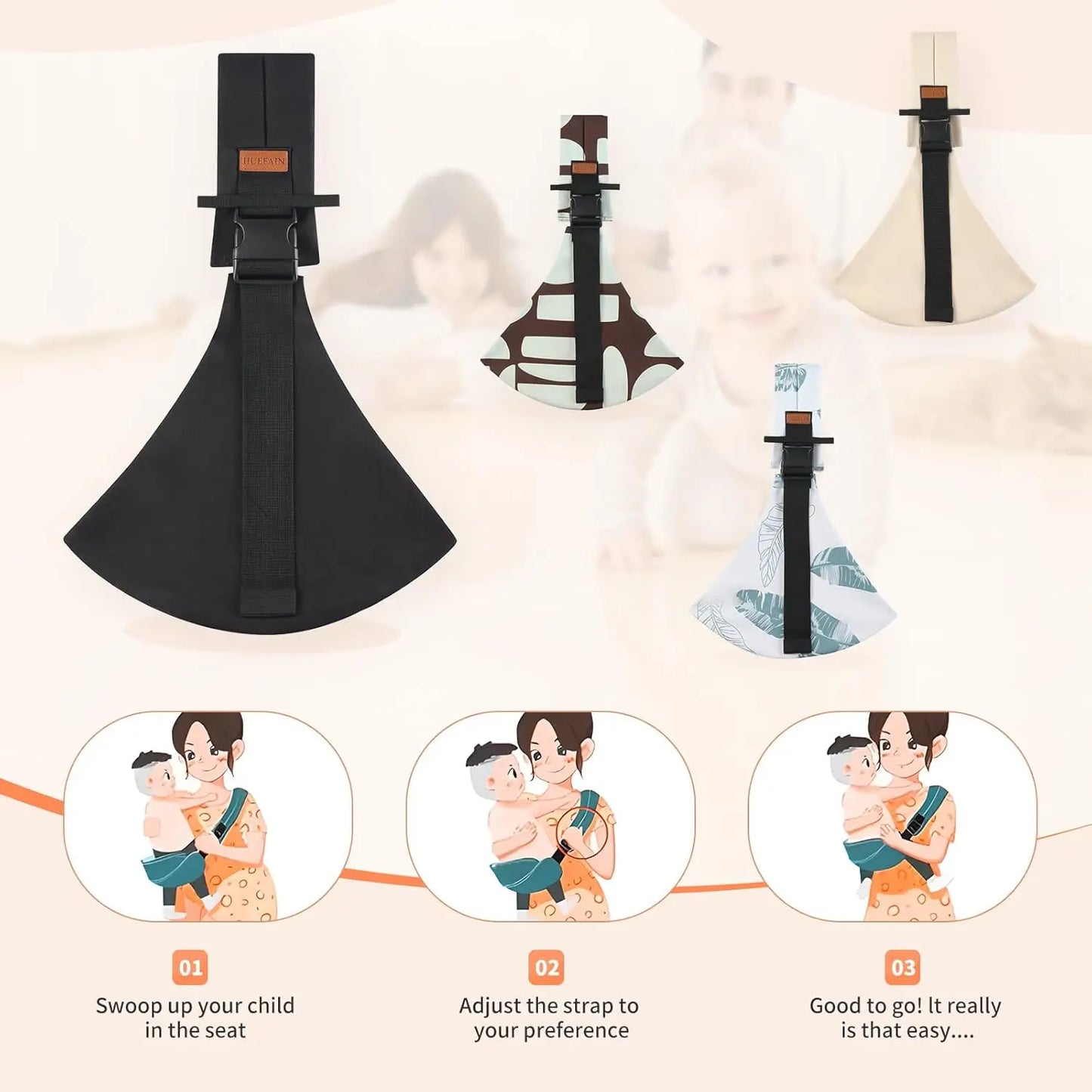 Baby Carrier Backpack with Hipseat — Ergonomic Front Facing Infant Sling