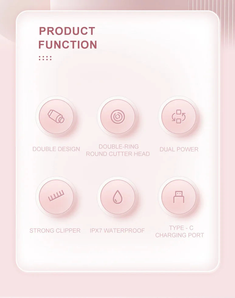 2-in-1 Women Electric Razor Painless Bikini and body hair Trimmer Wet Dry Rechargeable