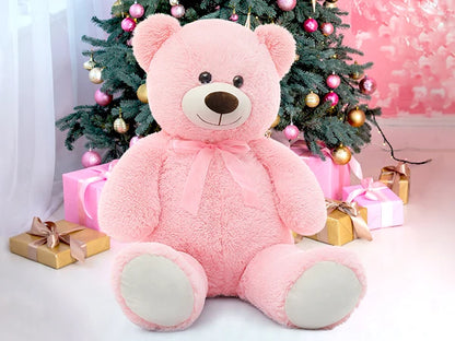 MorisMos Giant Teddy Bear Stuffed Animal 3ft-36 inch Big Pink Teddy Bear for Girlfriend Boyfriend Wife Mom Fiancée Valentine's