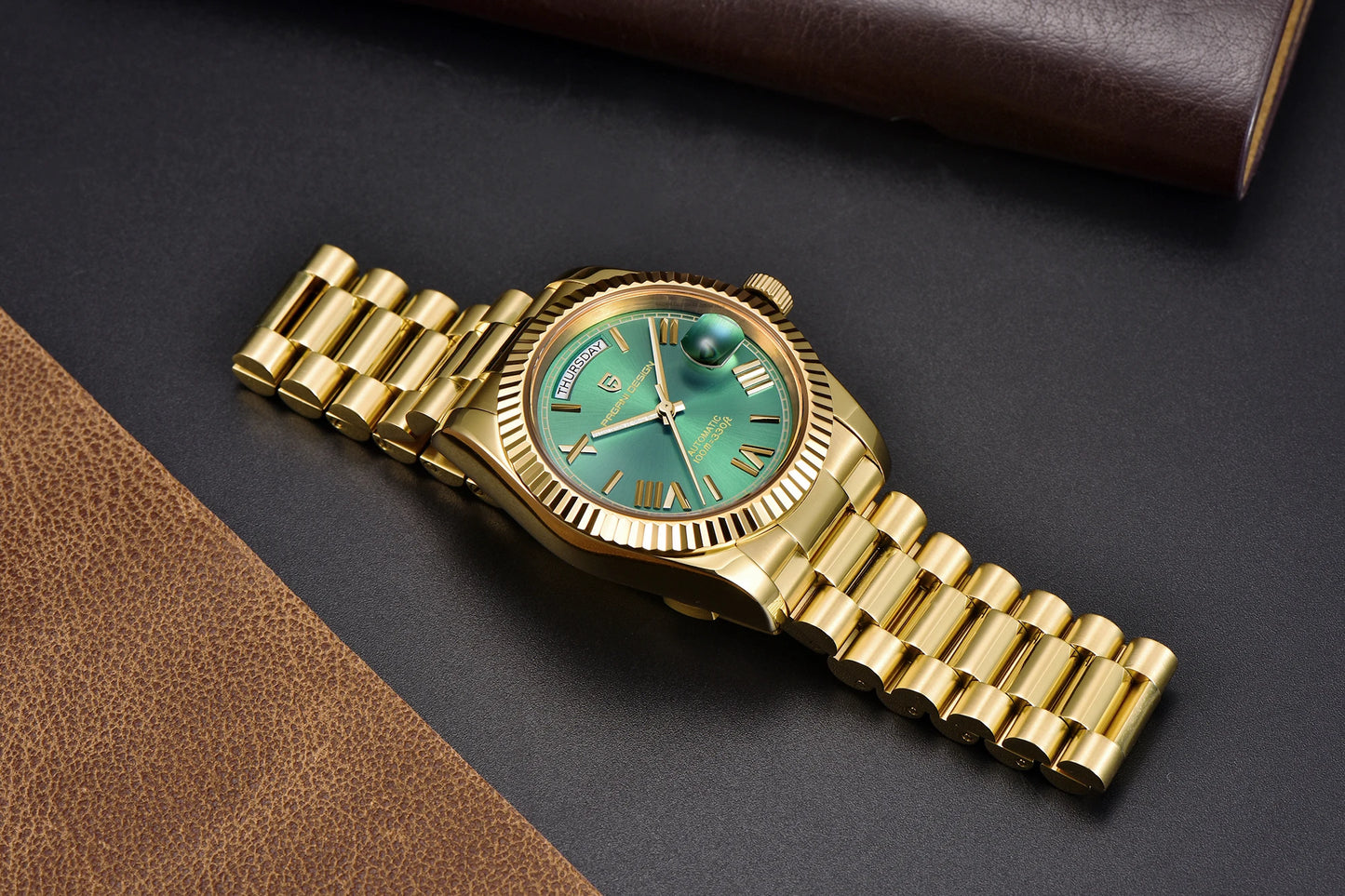 PAGANI DESIGN DD36 Gold Green V2 Men's Mechanical Watches Luxury Automatic Watch For Men 2024 New AR Sapphire glass Wrist watch