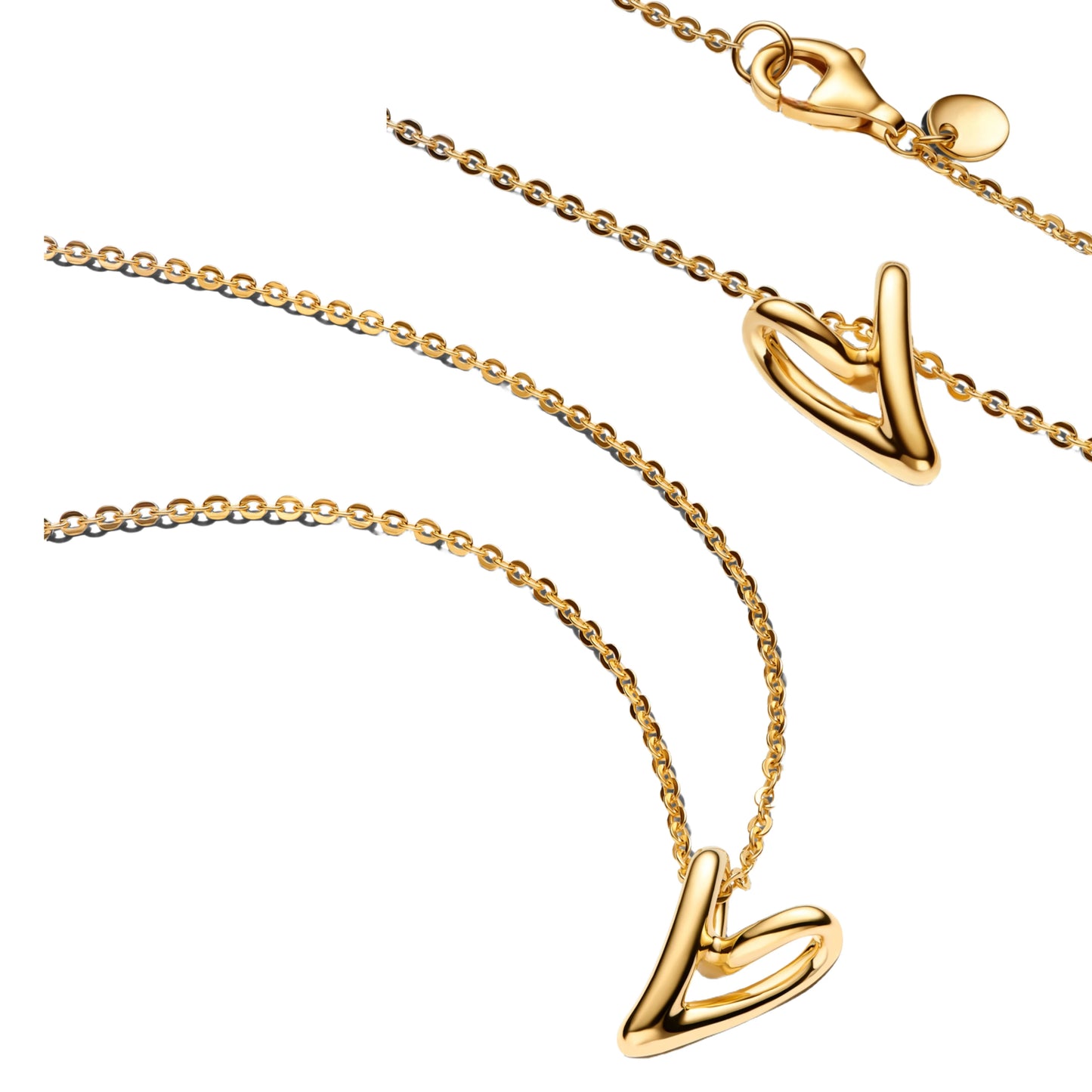 New Original 925 Sterling Silver Butterfly Necklace Star Moon Heart Key Lock Chain Link for Women Jewelry Valentine's Day Gift