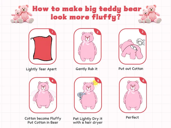 MorisMos Giant Teddy Bear Stuffed Animal 3ft-36 inch Big Pink Teddy Bear for Girlfriend Boyfriend Wife Mom Fiancée Valentine's