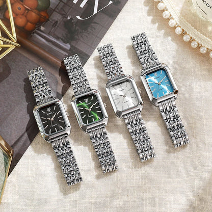 Women’s Square Quartz Watch Stainless Steel Strap Luxury Fashion Wristwatch