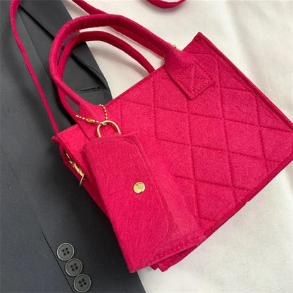 3pcs/set Embossed Women's Handbag Stylish Crossbody Bag, Clutch and Wallet, Solid Color Fabric Shoulder Bag for Women Daily Use
