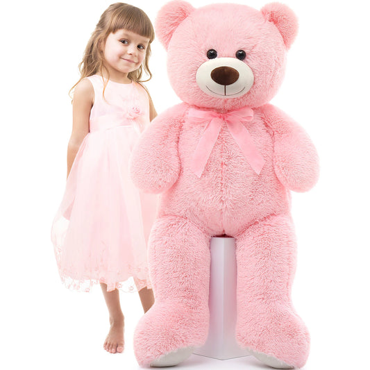 MorisMos Giant Teddy Bear Stuffed Animal 3ft-36 inch Big Pink Teddy Bear for Girlfriend Boyfriend Wife Mom Fiancée Valentine's