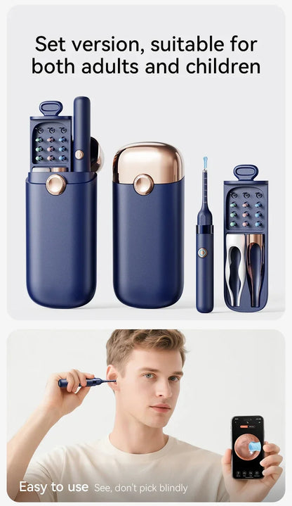 Upgraded Smart Visual Ear Wax Cleaner With Camera 800W HD Endoscope Multi-Functional Visual Ear Cleaning Tool Includes Storage