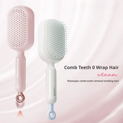 Anti Static Self Cleaning Hair Brush Retractable Bristles Airbag Cushion Wet Dry Scalp Massage Barber Styling Tool