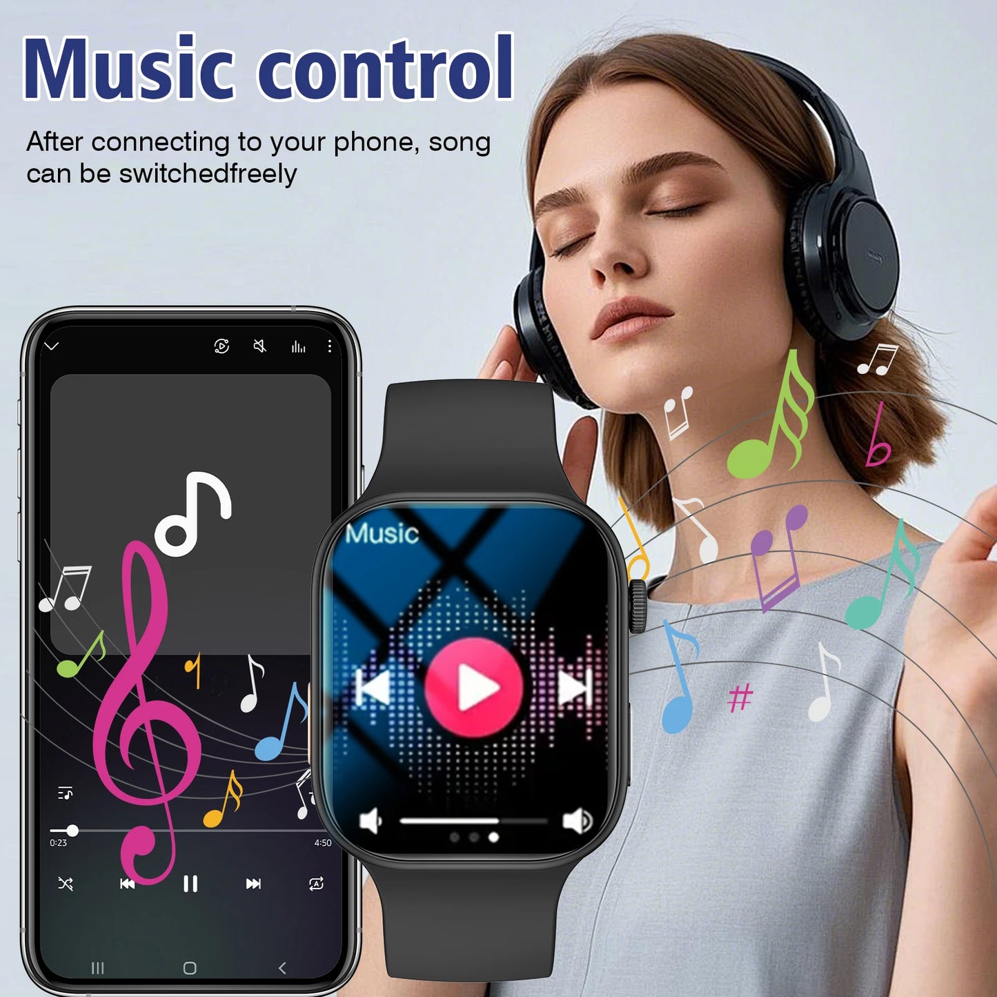 Smart Watch Bluetooth Call Fitness Tracker Message Display Wristband