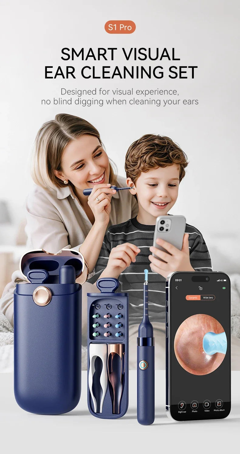 Upgraded Smart Visual Ear Wax Cleaner With Camera 800W HD Endoscope Multi-Functional Visual Ear Cleaning Tool Includes Storage