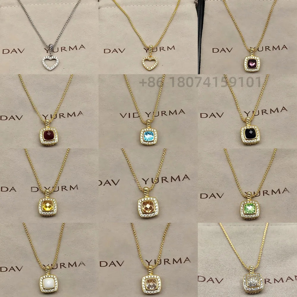 2025 New DY Classic Love Color Pendant Necklace Temperament Exquisite and Elegant Jewelry Both Men and Women Can Wear