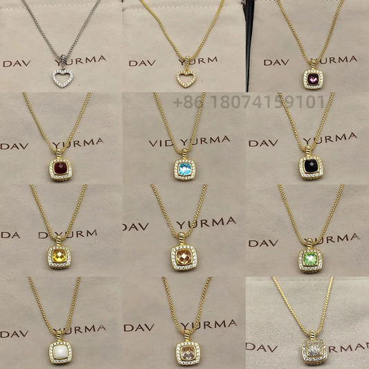 2025 New DY Classic Love Color Pendant Necklace Temperament Exquisite and Elegant Jewelry Both Men and Women Can Wear