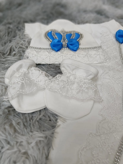 Name Personalized Layette Newborn 4pcs Crown Jewelry Welcome Home Romper Baby Clothes Baby Girl Boy Toddler's Cotton Outfits