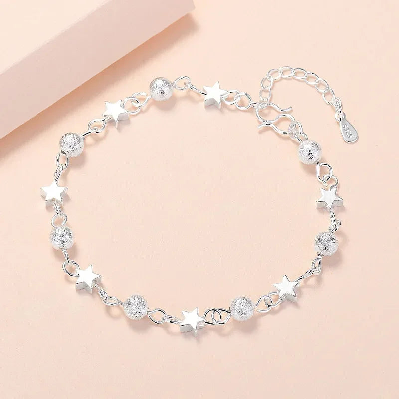 925 Sterling Silver Lucky Bead Bracelets Woman Vintage Luxury Original Multi-layer Ball Bracelet Designer Party Jewelry Gifts