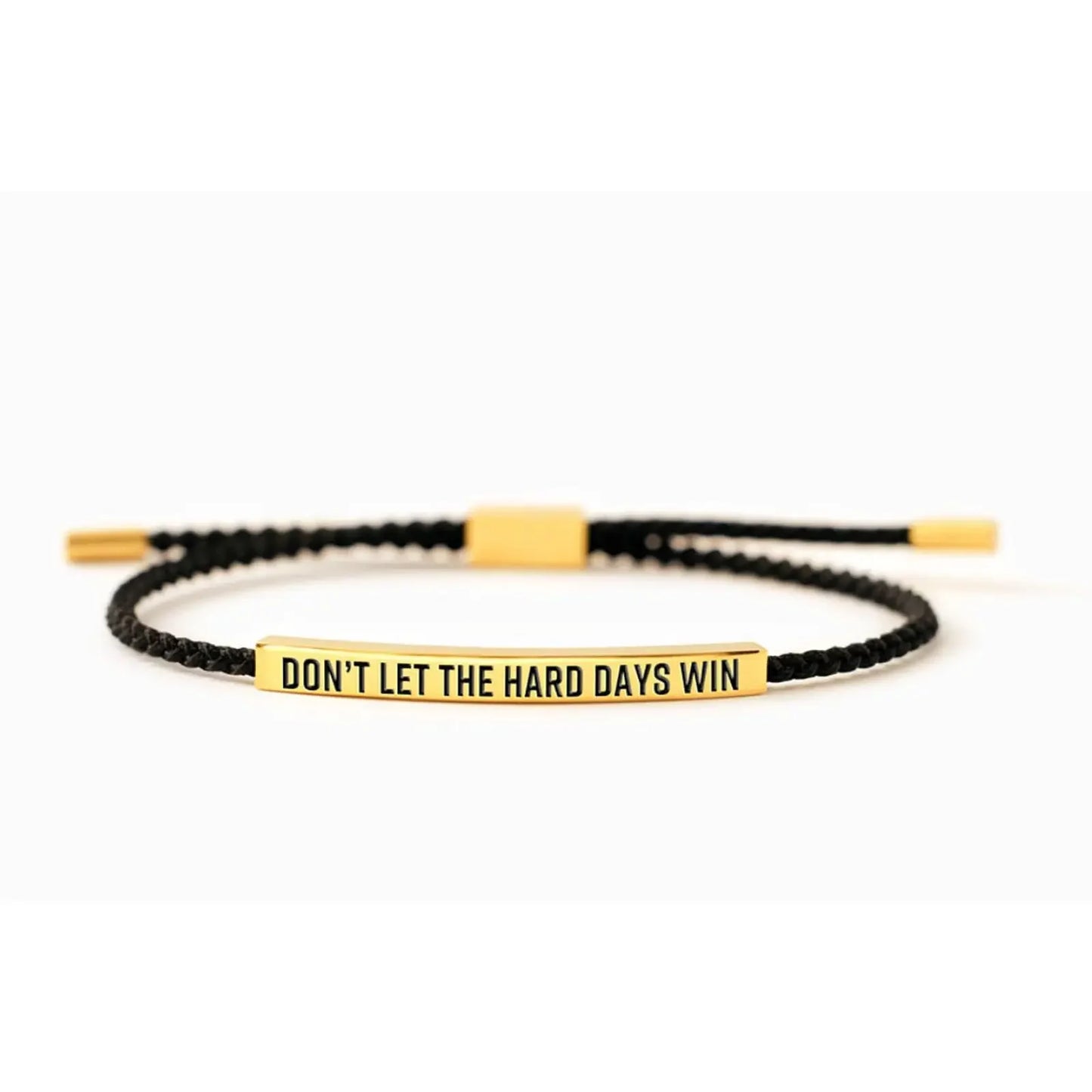 Dont Let The Hard Days Win Motivational Tube Bracelets, Adjustable Hand Bradied Wrap Stainless Steel Inspirational Gifts