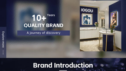 IOGOU Real 925 Silver Moissanite Jewelry Set Gold Plated 0.5-2ct Stud Earrings Solitaire Pendant Necklace Set for Women Men Gift