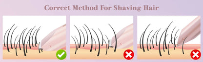 2-in-1 Women Electric Razor Painless Bikini and body hair Trimmer Wet Dry Rechargeable