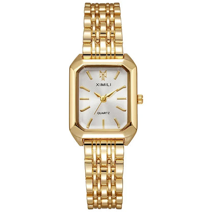Women’s Square Quartz Watch Stainless Steel Strap Luxury Fashion Wristwatch