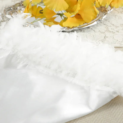 Wedding Bride Robe Feather Kimono Sexy Satin Sleepwear Gown