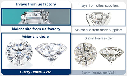 Real Gold 14K Moissanite Women's Ring Simplicity AU585 K Gold Diamond Wedding Band Bride Engagement Jewelry Mother Lovers Gift