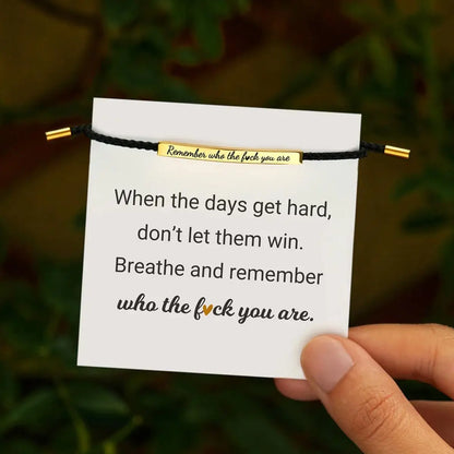 Dont Let The Hard Days Win Motivational Tube Bracelets, Adjustable Hand Bradied Wrap Stainless Steel Inspirational Gifts
