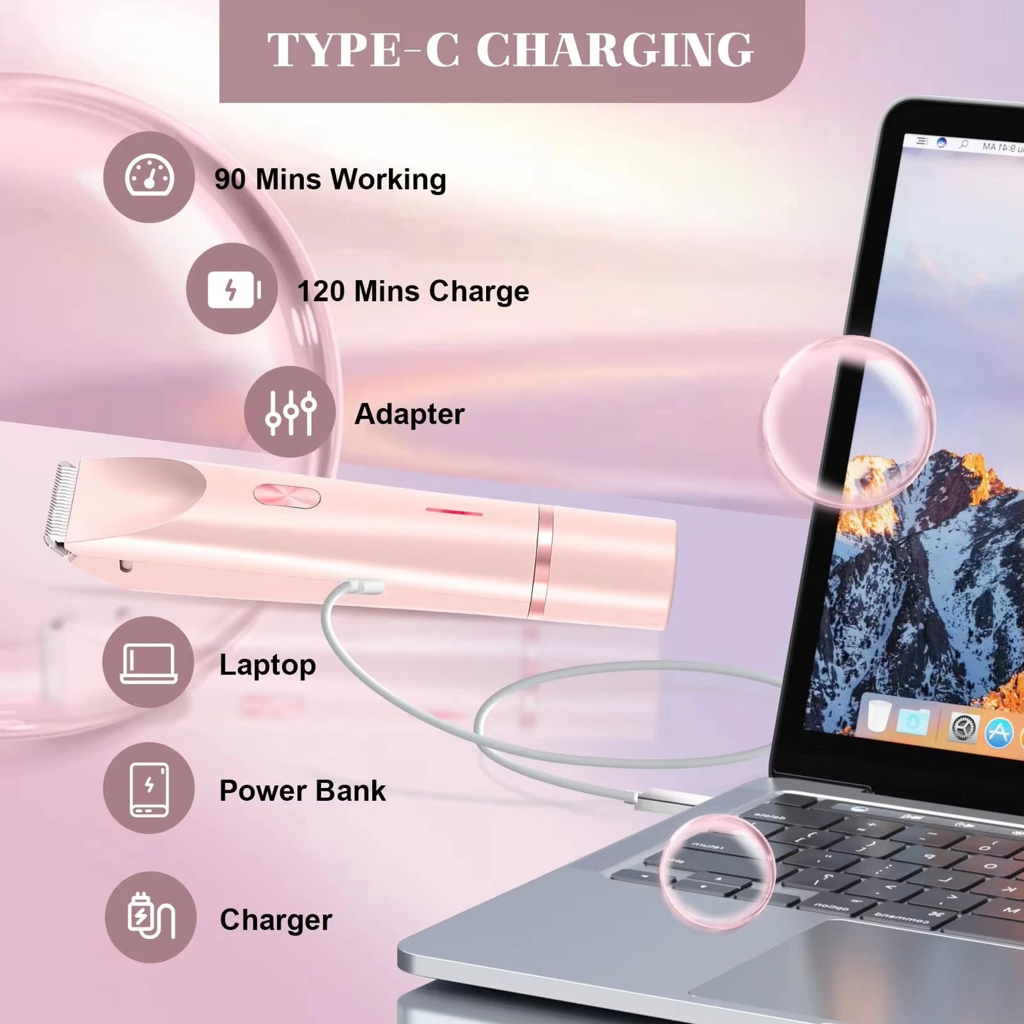 2025 Waterproof Rechargeable Electric Shaver Mini Women Bikini Trimmer Body Hair Remover Mini Double Headed Electric Epilator