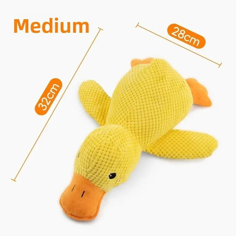 Dog Calming Duck Plush Toy Squeaky Puppy Sleep Aid Durable 1/3PCS