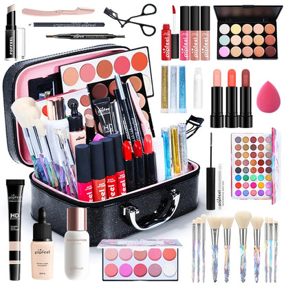 POPFEEL All In One Makeup Kit Eyebrow Eyeliner Eyeshadow Full Set
