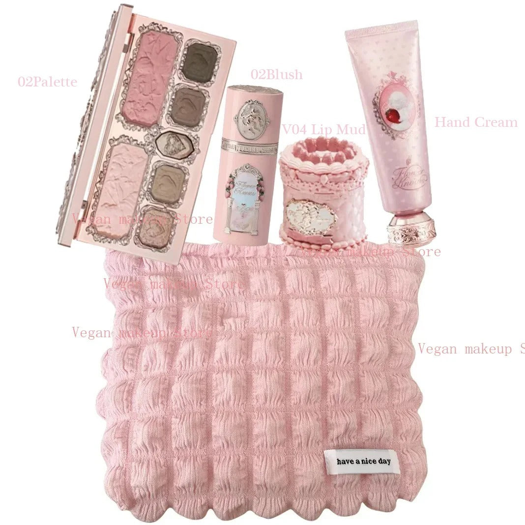 Flower Knows Strawberry Cupid Makeup Kit Face Palette Blush Eyeshadow Set