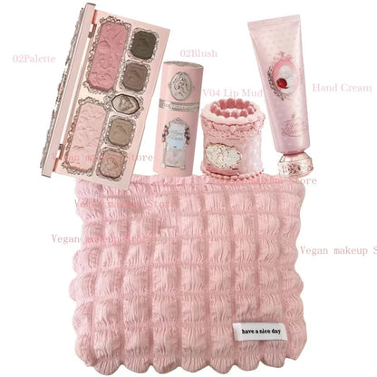 Flower Knows Strawberry Cupid Makeup Kit Face Palette Blush Eyeshadow Set