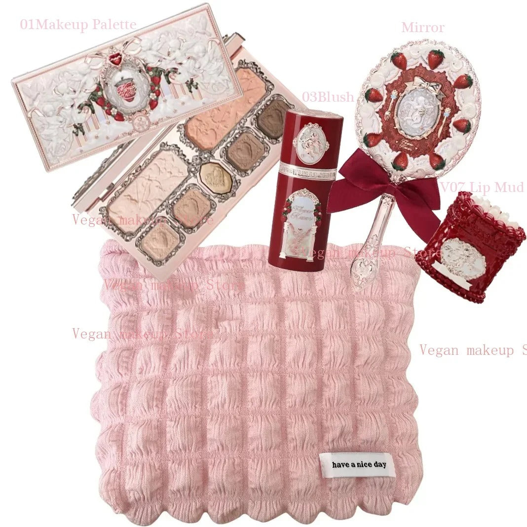 Flower Knows Strawberry Cupid Makeup Kit Face Palette Blush Eyeshadow Set