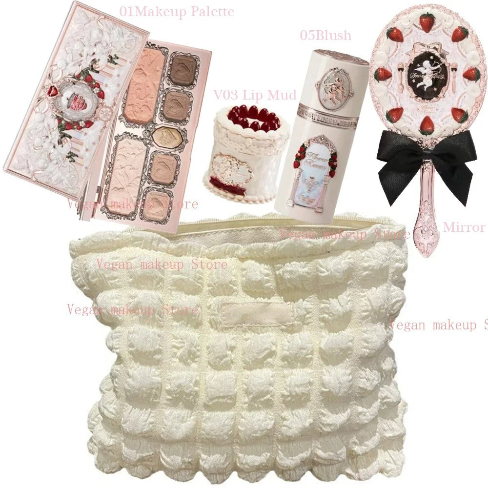 Flower Knows Strawberry Cupid Makeup Kit Face Palette Blush Eyeshadow Set