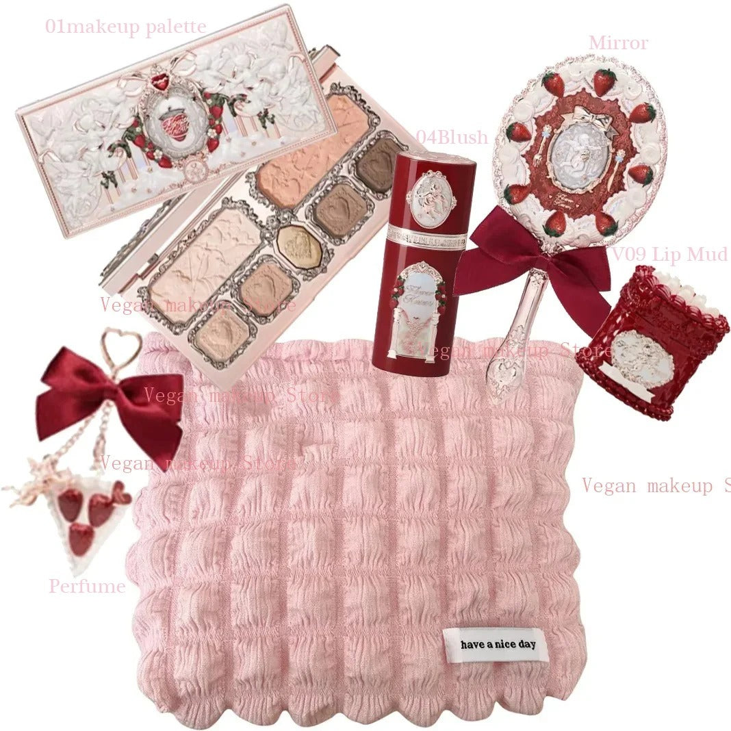 Flower Knows Strawberry Cupid Makeup Kit Face Palette Blush Eyeshadow Set