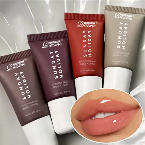 4Pcs Lip Gloss Set Moisturizing Natural Portable Long Lasting Makeup Kit