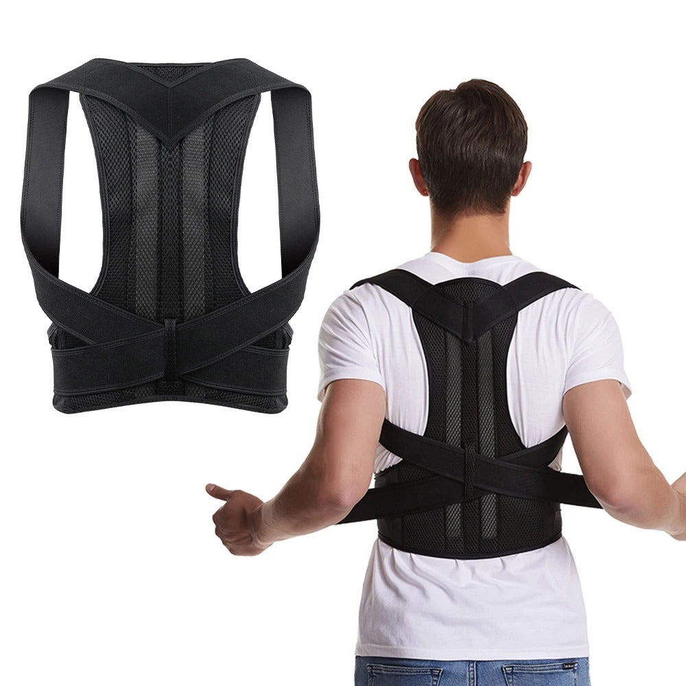Adjustable Posture Corrector Back Brace for Lumbar & Shoulder Support