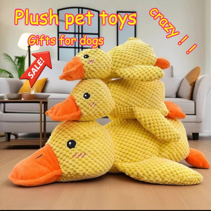 Dog Calming Duck Plush Toy Squeaky Puppy Sleep Aid Durable 1/3PCS