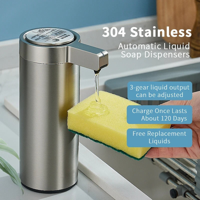 Automatic Sensor Soap Dispenser Stainless Steel Smart Kitchen Soap Machine