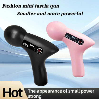 Mini LCD Massage Gun 6 Heads Portable Electric Muscle Massager for Body